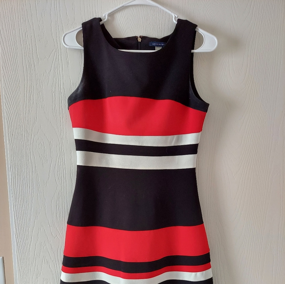 Red, Black and Whit3 Tommy Hilfiger Dress